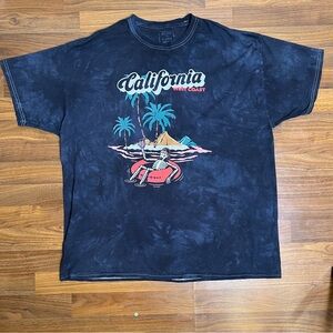 Return to Sender XXL California Skeleton Tie-Dye Graphic Tee